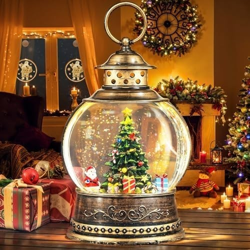 Christmas Snow Globes Cardinal Gift, Light up Musical Snow Globe ...