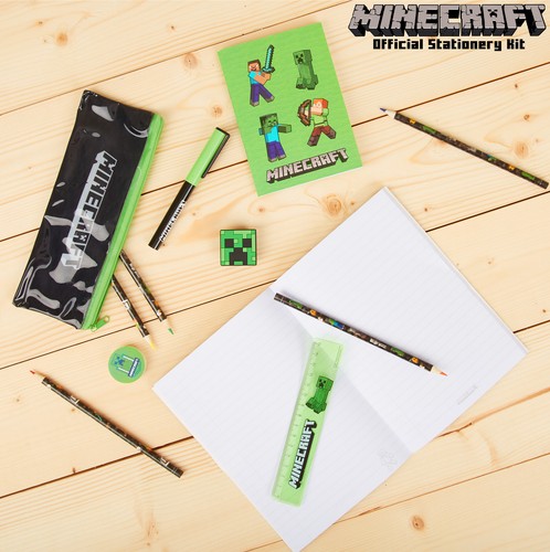 Minecraft Stationery Set, Back To School Supplies, Notebook & Pencil Case Set - Picture 3 of 7
