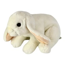 Vintage Animal Alley White Bunny Rabbit Plush Toys R Us Pink Lop Ears Easter 12”