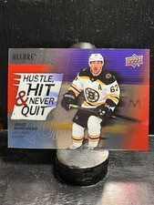 Brad Marchand 2021-22 Upper Deck Allure Hustle, Hit & Never Quit Boston Bruins