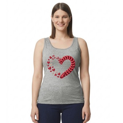Gestricktes Herz Damen Trägershirt Tank Top Garn Kunst Stricken Valentinstag Geschenk für sie