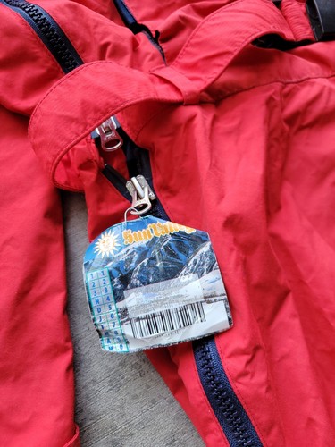 Vintage 80s The North Face Goretex Snow Ski Wind Jump Suit L DEADSTOCK NEW Red - Picture 6 of 10