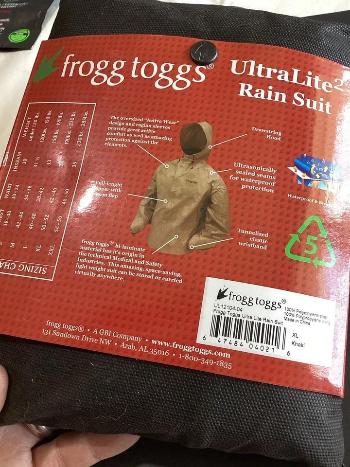 Frogg Togg’s Ultra Lite 2 Rain Suit XL - Image 3 of 4