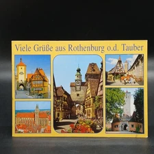 Vintage Rothenburg ob der Tauber Germany Multi-View Postcard 6x4 in