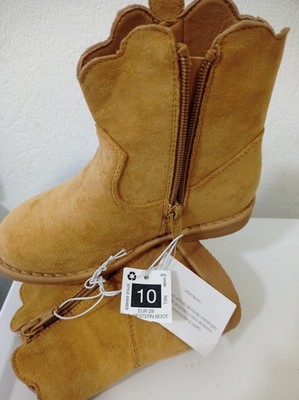 Dunnes Stores Mädchen Western-Stiefeletten Beige EU 28 Wildleder Reißverschluss