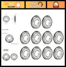 Flanged Ball Bearings 1/2" x 1-1/8" x 5/16" Double Shielded Chrome Steel - 10pcs