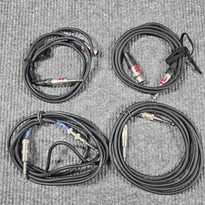 Pro Co MusicMover Audio Cables Lot of 4 XLR 1/4'' TS Patch Cord USA Tested Used