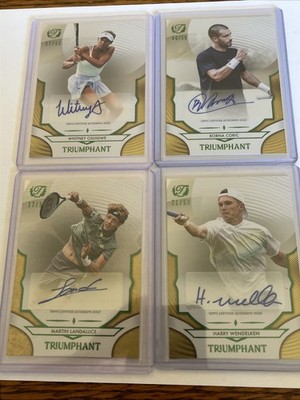 2025 Triumphant Tennis Auto Lot of 4 /50. See Pictures. Combine Ship