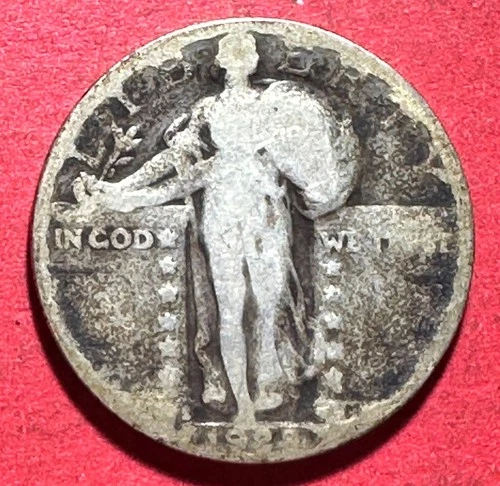 1928S US Standing Liberty SILVER Quarter! "San Francisco" Mint Old US Coin!