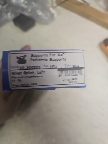 FLA Orthopedics for Kids Microban Wrist Splint Left Hand, Blue - Picture 4 of 7