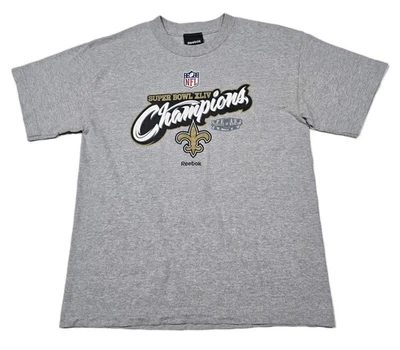 NFL Saints 2010 Super Bowl 44 Champions T-shirt YOUTH Size XL Mens S Small Grey - image 1 of 4