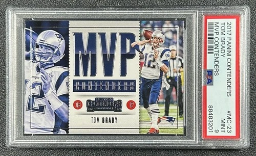 TOM BRADY PSA 9 2017 PANINI CONTENDERS FOOTBALL #MC-23 MVP PATRIOTS 3201