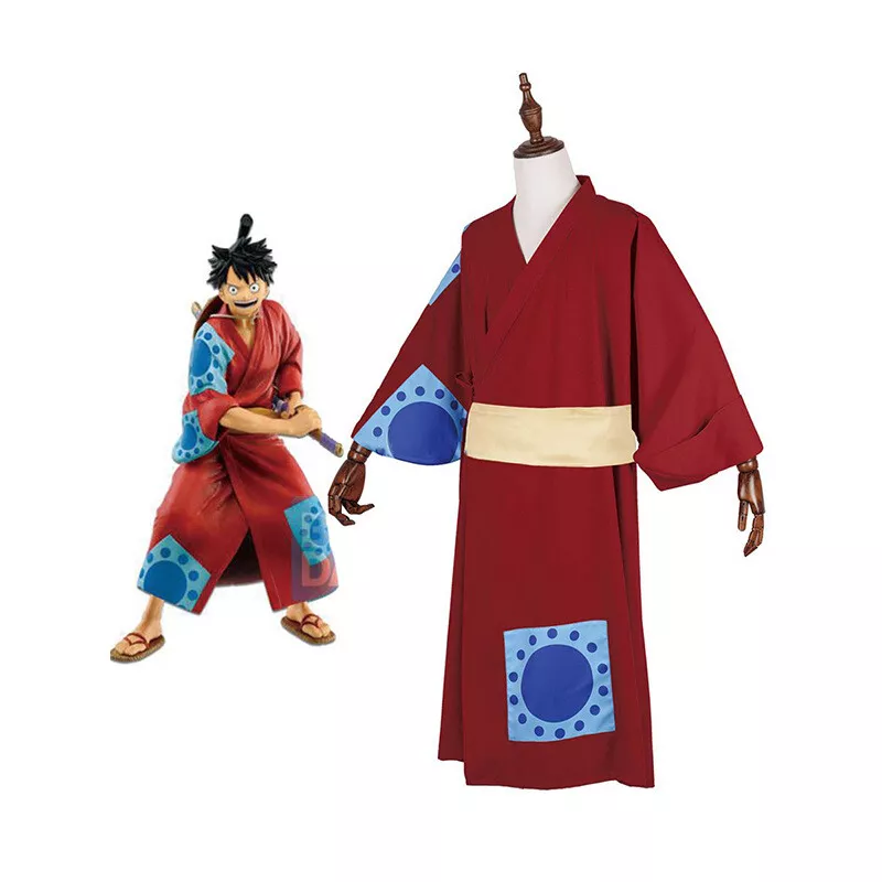  Monkey D. Luffy Cosplay Costume Kimono Outfits for