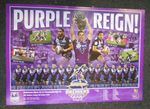 #P3. 2009 PREMIERS MELBOURNE STORM RUGBY LEAGUE POSTER