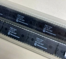 28C16A-25/P MICROCHIP EEPROM Parallel 16K-bit 2K x 8 5V 24-Pin PDIP LOT OF 2 PCS