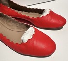 CHLOE Red Butter Soft Leather Flats Loafers Slipper Moccasin Shoes Bag Sz 40/10 — photo 3