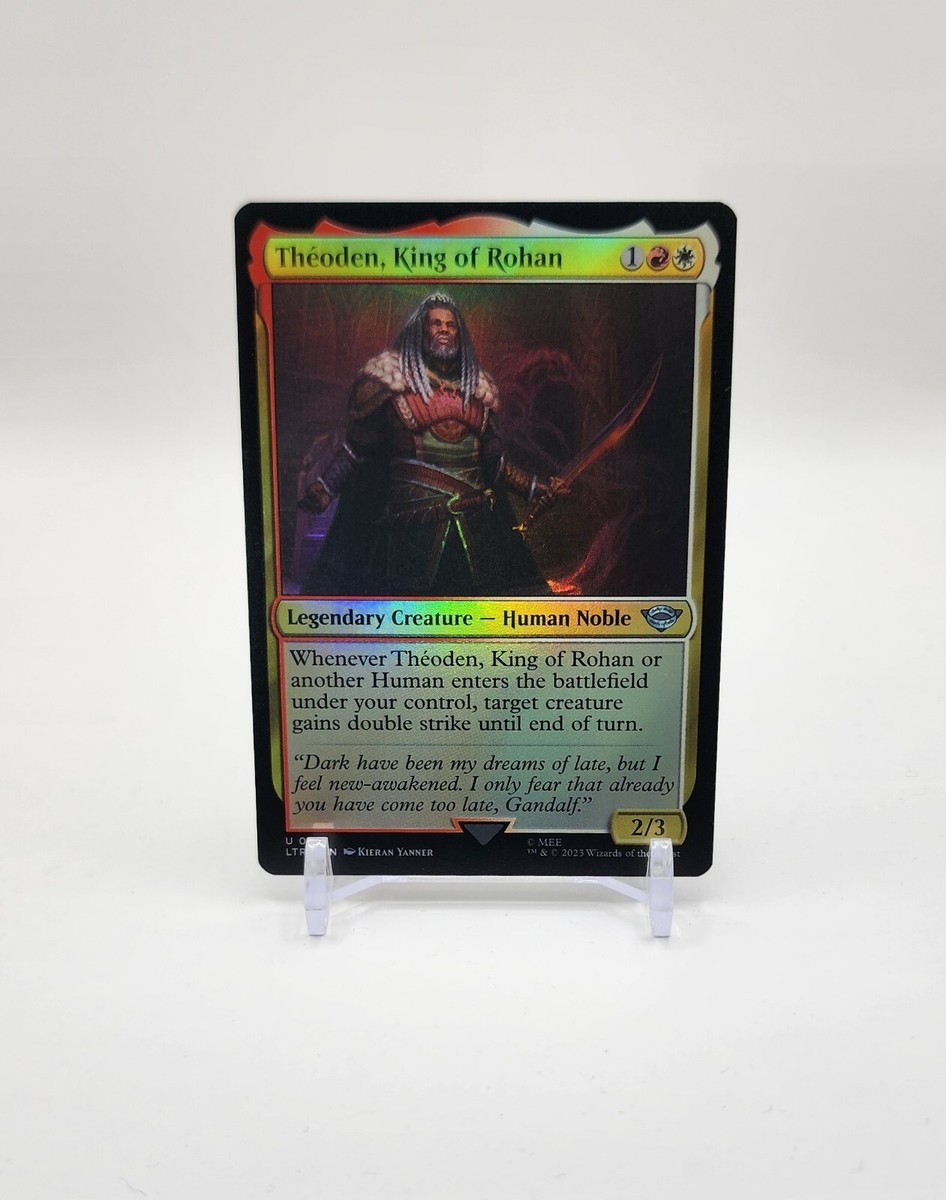 theoden mtg card MTG Lord Of The Rings Tales Of Middle Earth Theoden, King Of Rohan Full  Foil 233
