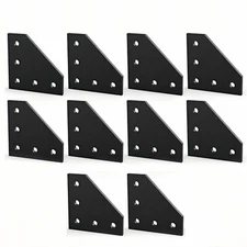 10pcs 5 Hole L 90° Angle Joining Flat Plate Brackets for 3030 Aluminum Extrusion