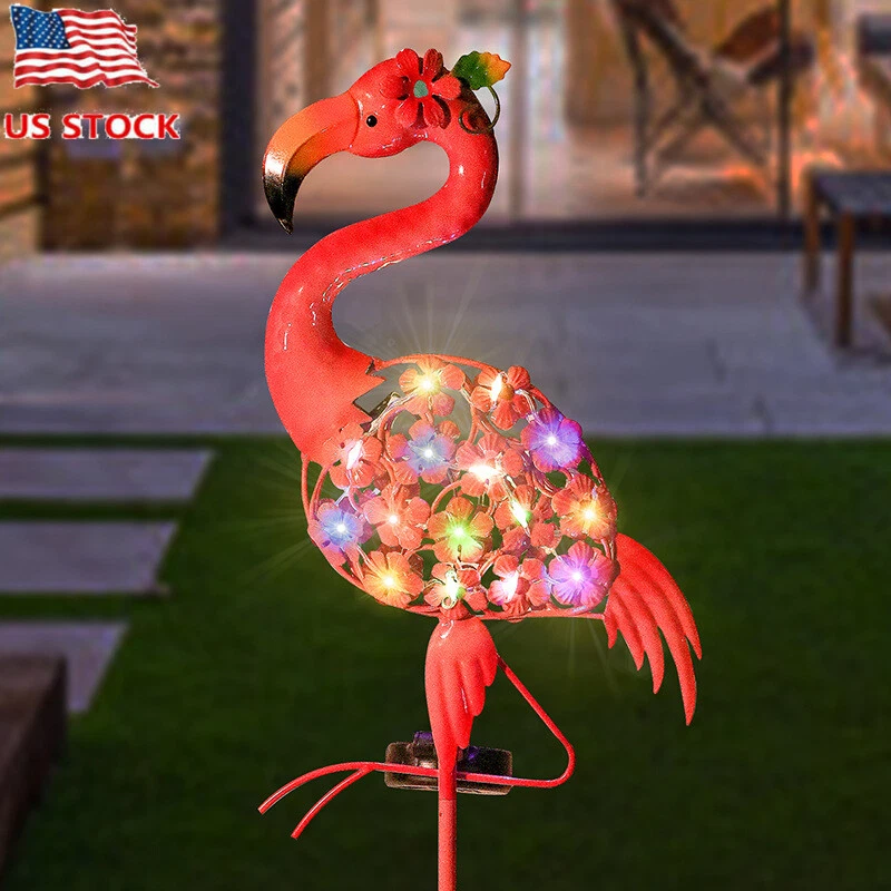 Garden Solar Light Flamingo Lights Lamp Porch Walkway Courtyard Outdoor Decor US