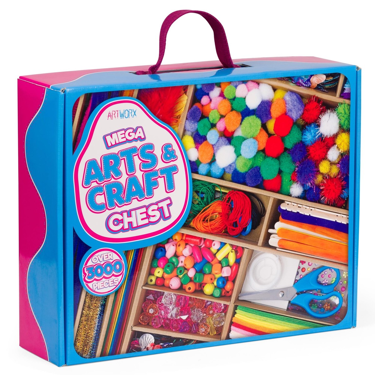 Artworx Arts Crafts Set For Kids Jumbo Craft Box Kit With Over