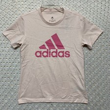NWT Adidas Women Small T-Shirt Pink Short Sleeve Crew Neck Cotton Multi Sport.