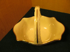 Lenox Floral Small Bowl with Handle Ivory Trimmed 24K Gold Made in USA