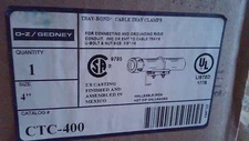 New O-Z / Gedney 4" Tray-Bond Cable Tray Clamp CTC-400 Malleable Iron