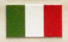 Italy Italia flag iron-on flock patch 30mm x 17mm