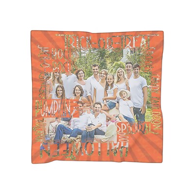 Halloween Personalized Square Scarf | Special FX Photo Printed | Halloween Words