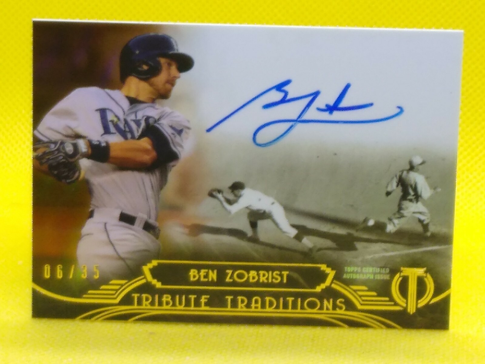 Ben Zobrist 2014 Topps Tribute Traditions AUTOGRAPH #TT-BZ Tampa Bay Rays *6/35*