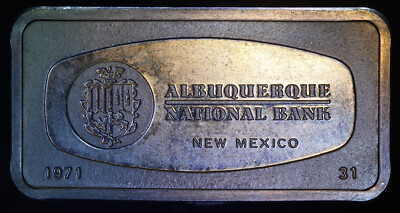1971 Albuquerque New Mexico National Bank Franklin Mint 2oz 925