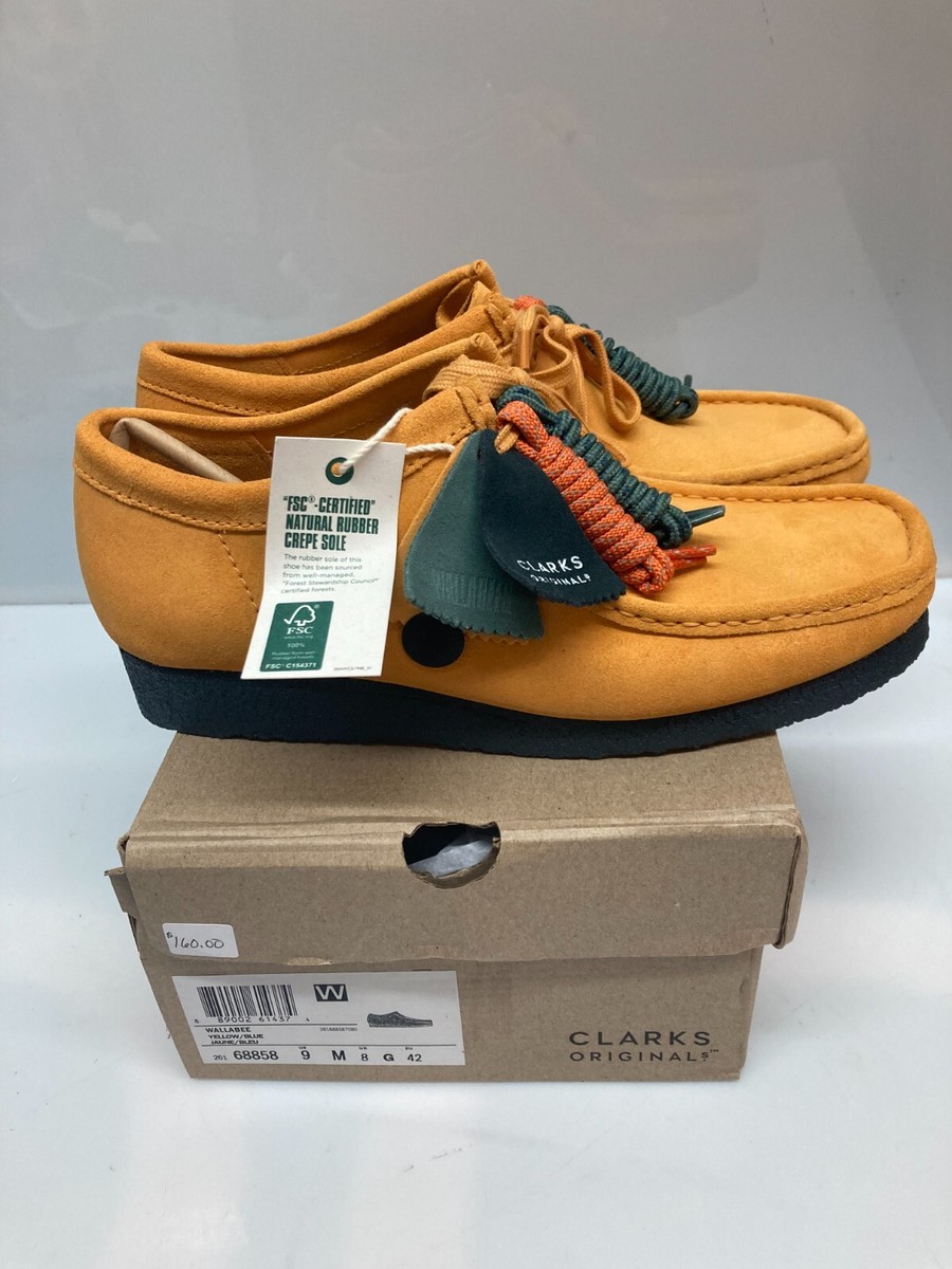 は Clarks Originals Men's Wallabee Yellow/Green Suede 26168858 | eBay