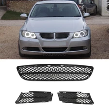 3X Set Front Lower Bumper Grilles Cover For BMW E90 E91 3 Series 05-07