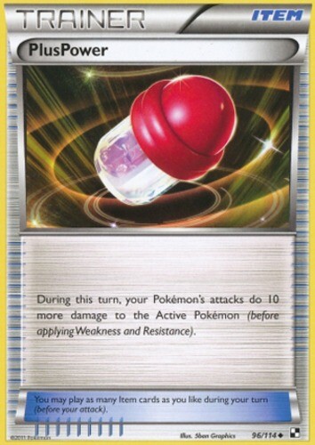 PlusPower - 96/114 - Uncommon - Reverse Holo LP, English Pokemon Black and White