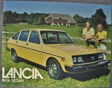 1978 Lancia Beta Sedan Sales Brochure Sheet Excellent Original 78