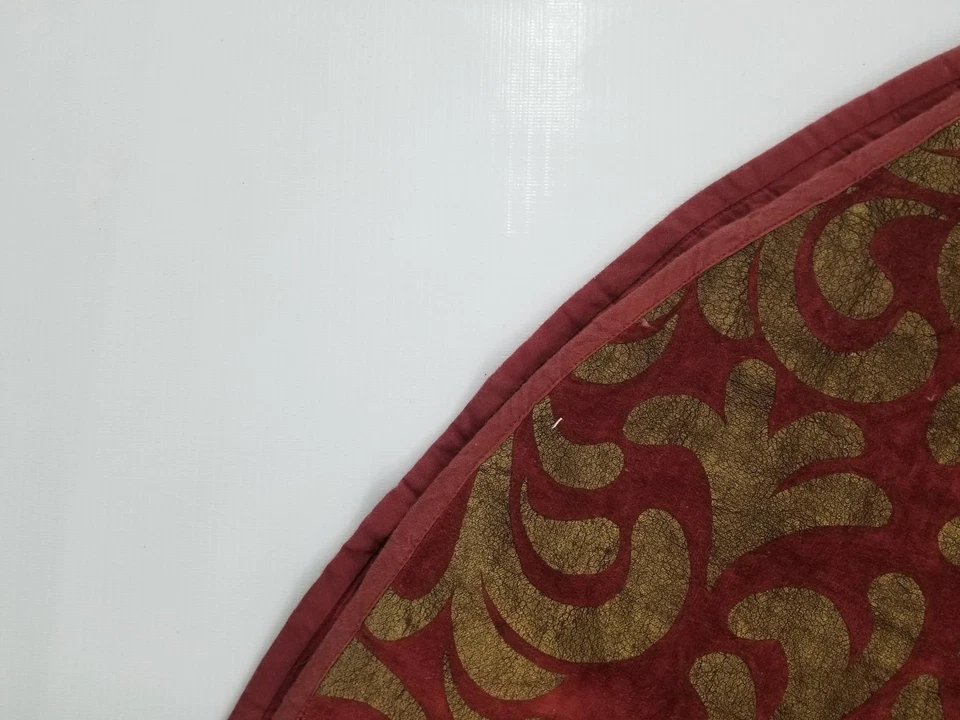 Vintage Decorative Christmas Tree Skirt Apron 113x64cm - Image 3 of 4