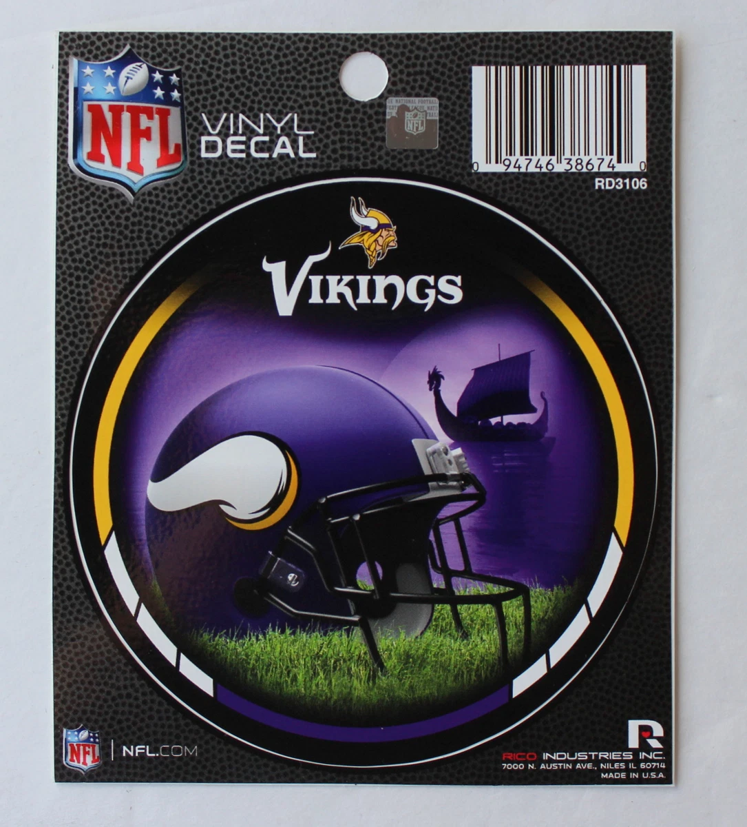Viking Football Helmet Decals