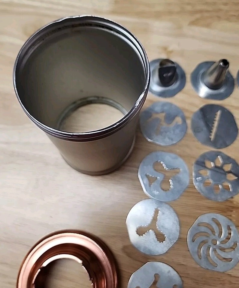 vintage mirro cookie pastry press With 3 Tips And 11 Forming Discs eBay