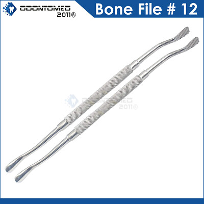 2 Limes à Os Howard #12 – Instrument Chirurgical Et Dentaire En Inox (lot De 2)