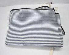 Prime Hampton Outdoor Picnic Blanket 59" x 79" Blue/Natural Striped OD313