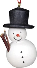 Alexander Taron Christmas Ulbricht Ornament - Snowman - 1.75"H x 1"W x 1"D