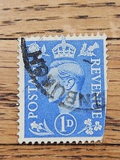 Great Britain Stamp King George VI 1d Used 281 Circular Cancel