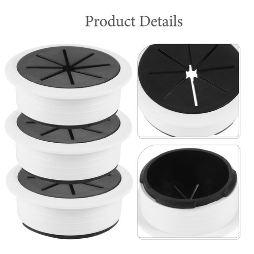 6 Pcs Drahtlochabdeckplatte Office Desk Grommet Computer-Kabeltülle - Afbeelding 11 van 12