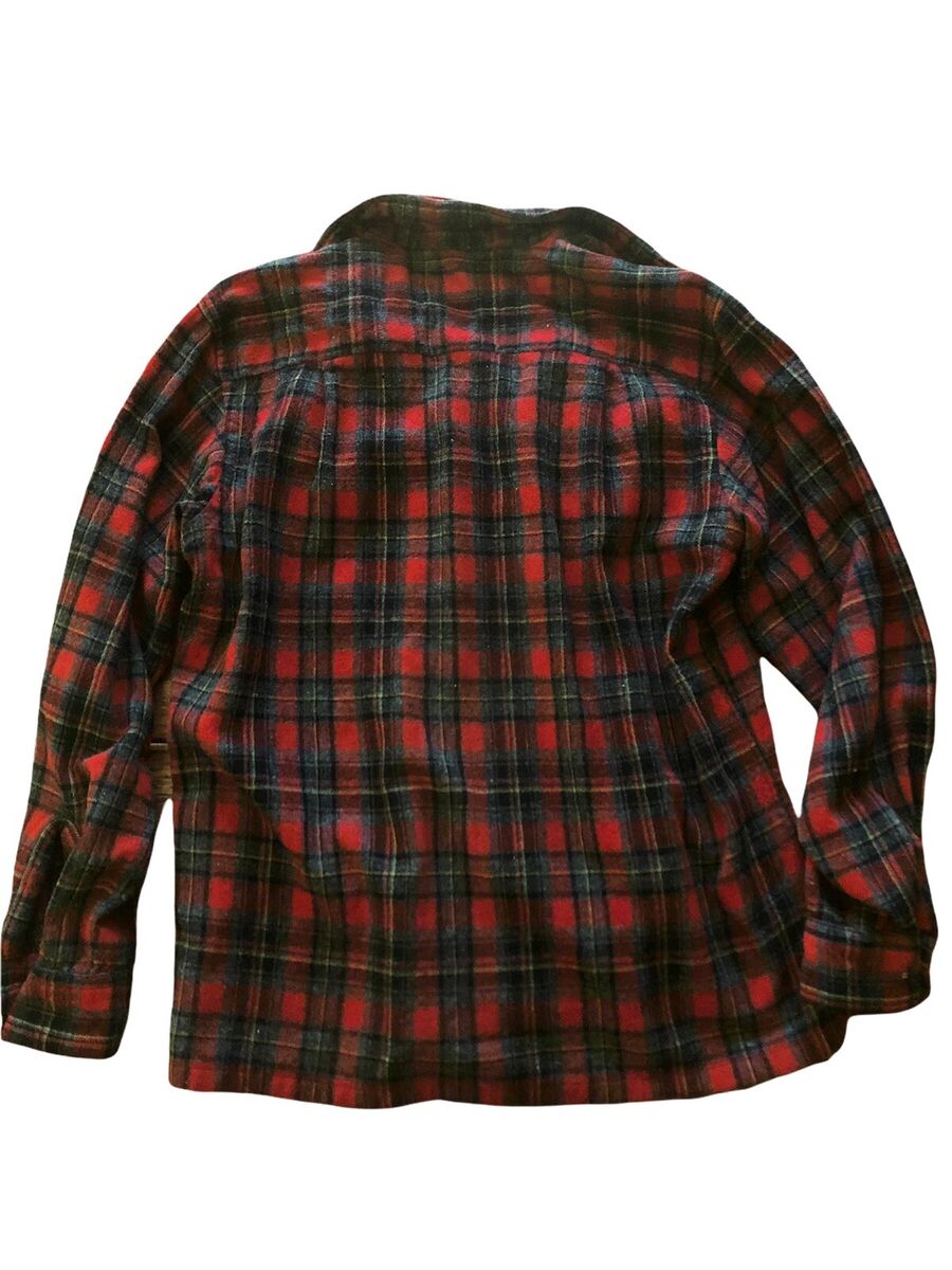 Vintage 50s 60s Brent Wool Plaid Flannel Shirt Size Medium Vintage 50s 60s Brent Wool Plaid Flannel Shirt Size Medium