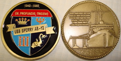 USS Sperry AS 12 Submarine Tender Coin Navy USN