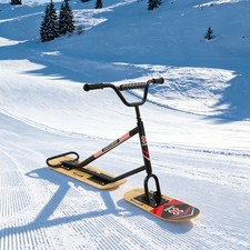Dual-Ski Snow Skate, Snow Scooter, Skateboard with 360  Steering Front Ski