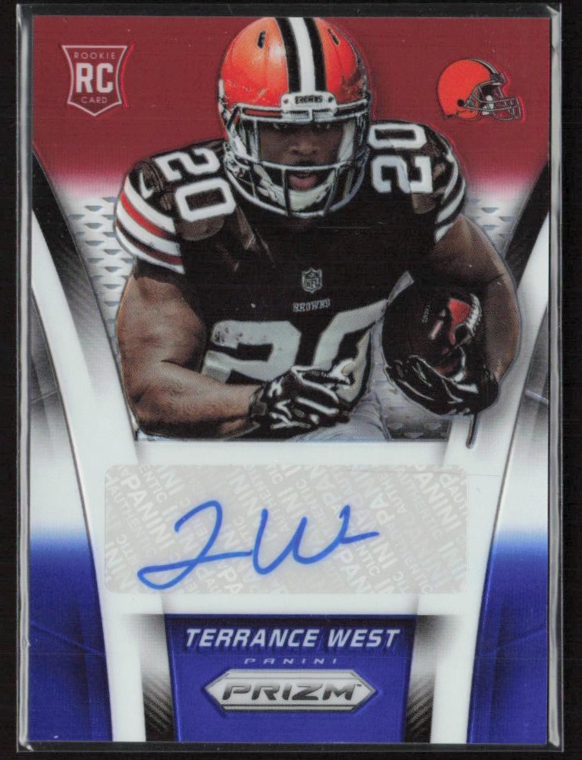 Terrance West Panini Prizm Autograph Rookies #ARTW Red White and Blue