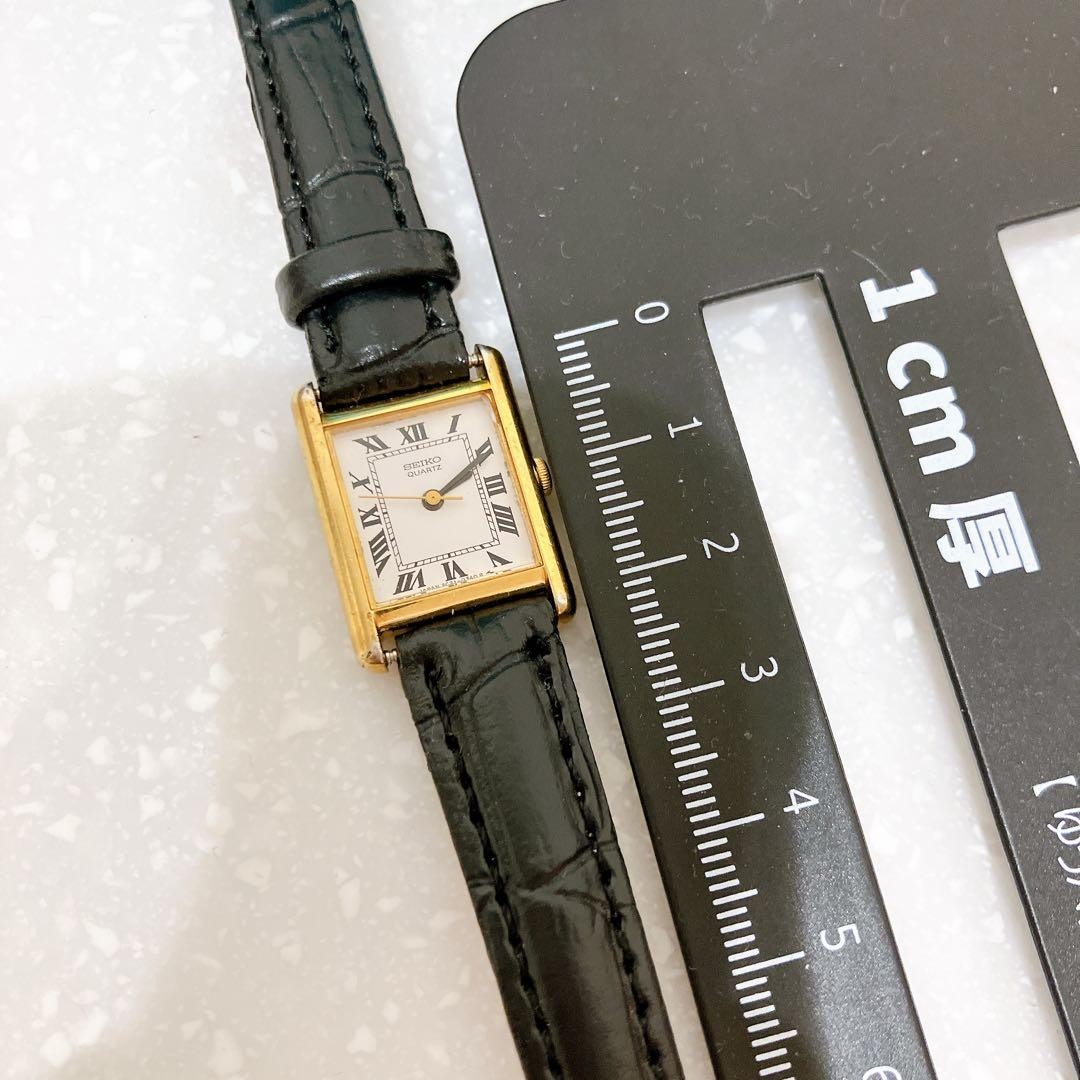 SEIKO Quartz Square Rectangular Timepiece Roman D… - image 7