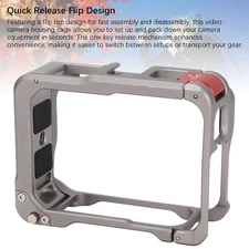 Camera Protective Cage Aluminium Alloy High Hardness Lightweight Camera Housing