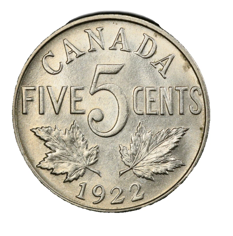 Canada, 1922 George V Five Cents, 5 Cents. PCGS MS 64 Near S. 4,794,119 Mintage - Image 4 of 4